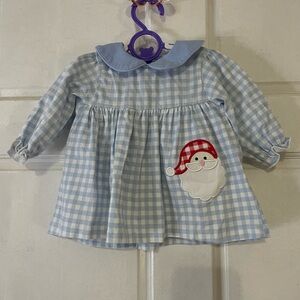 Southern Taters Blue Baby Set with Santa Patch